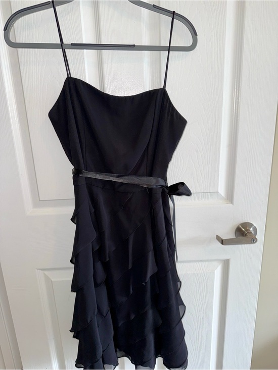 Camille La Vie Dresses & Skirts - Black Layered Chiffon Spaghetti Strap Dress